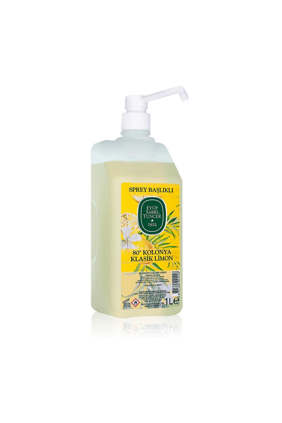Eyüp Sabri Tuncer 1 Lt Pet Pompalı Limon Kolonyası Eyüp Sabri Tuncer 1 Lt Pet Pompalı Limon Kolonyası