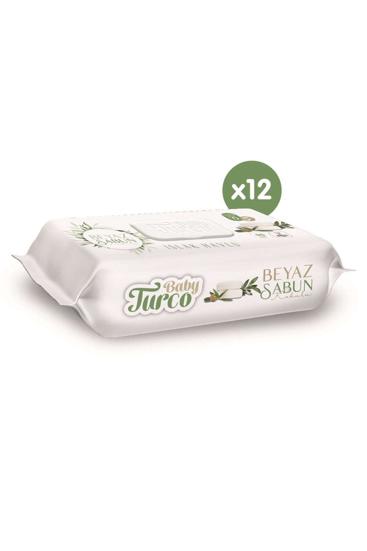 Baby Turco Beyaz Sabun Kokulu Islak Havlu 12x90 Baby Turco Beyaz Sabun Kokulu Islak Havlu 12x90