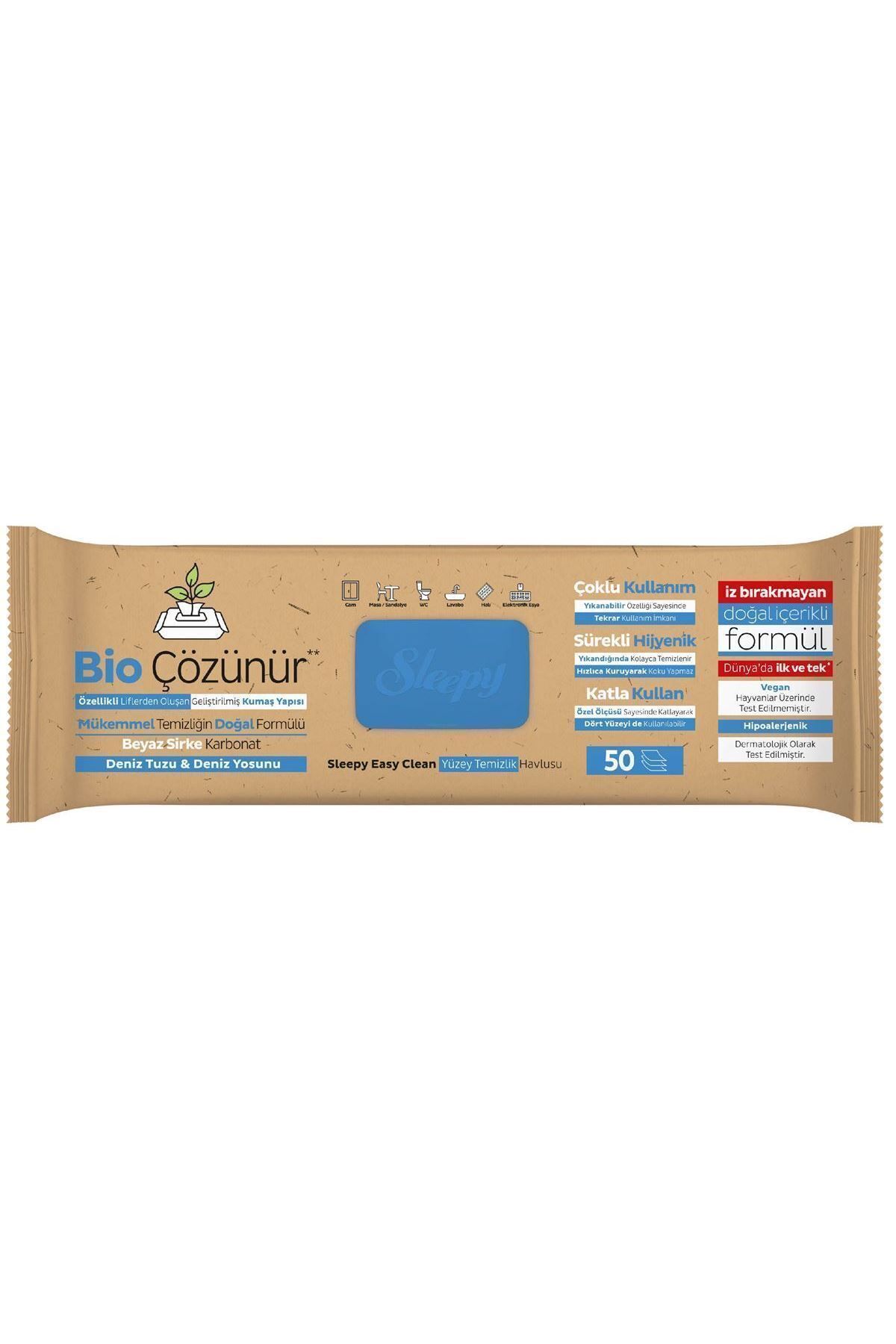 Sleepy Bio Çözünür Yüzey Temizlik Havlusu&mendili Deniz Tuzu&yosun 50 Yaprak Sleepy Bio Çözünür Yüzey Temizlik Havlusu&mendili Deniz Tuzu&yosun 50 Yaprak