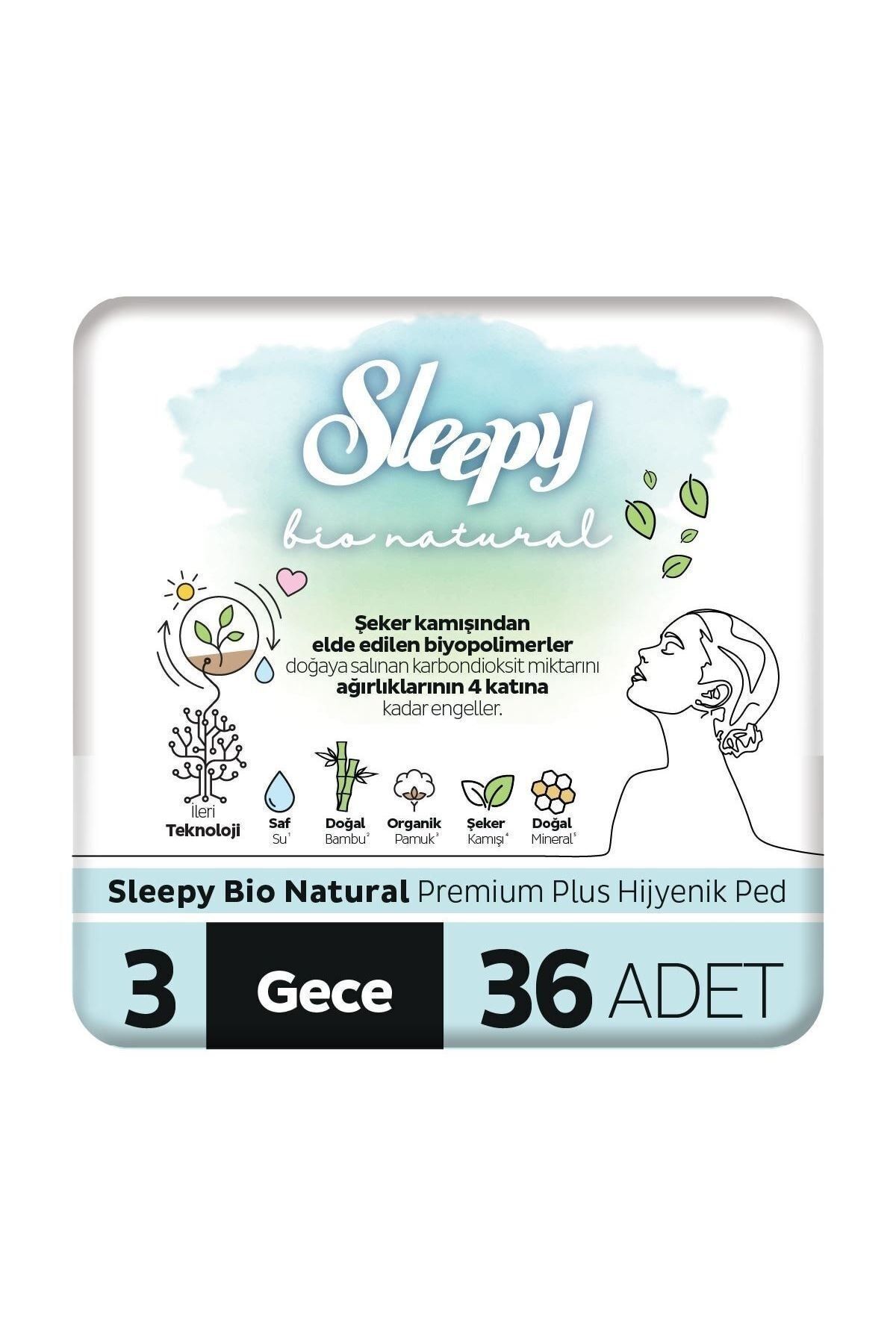 Sleepy Bio Natural Premium Plus Hijyenik Ped Gece 36 Adet Ped Sleepy Bio Natural Premium Plus Hijyenik Ped Gece 36 Adet Ped