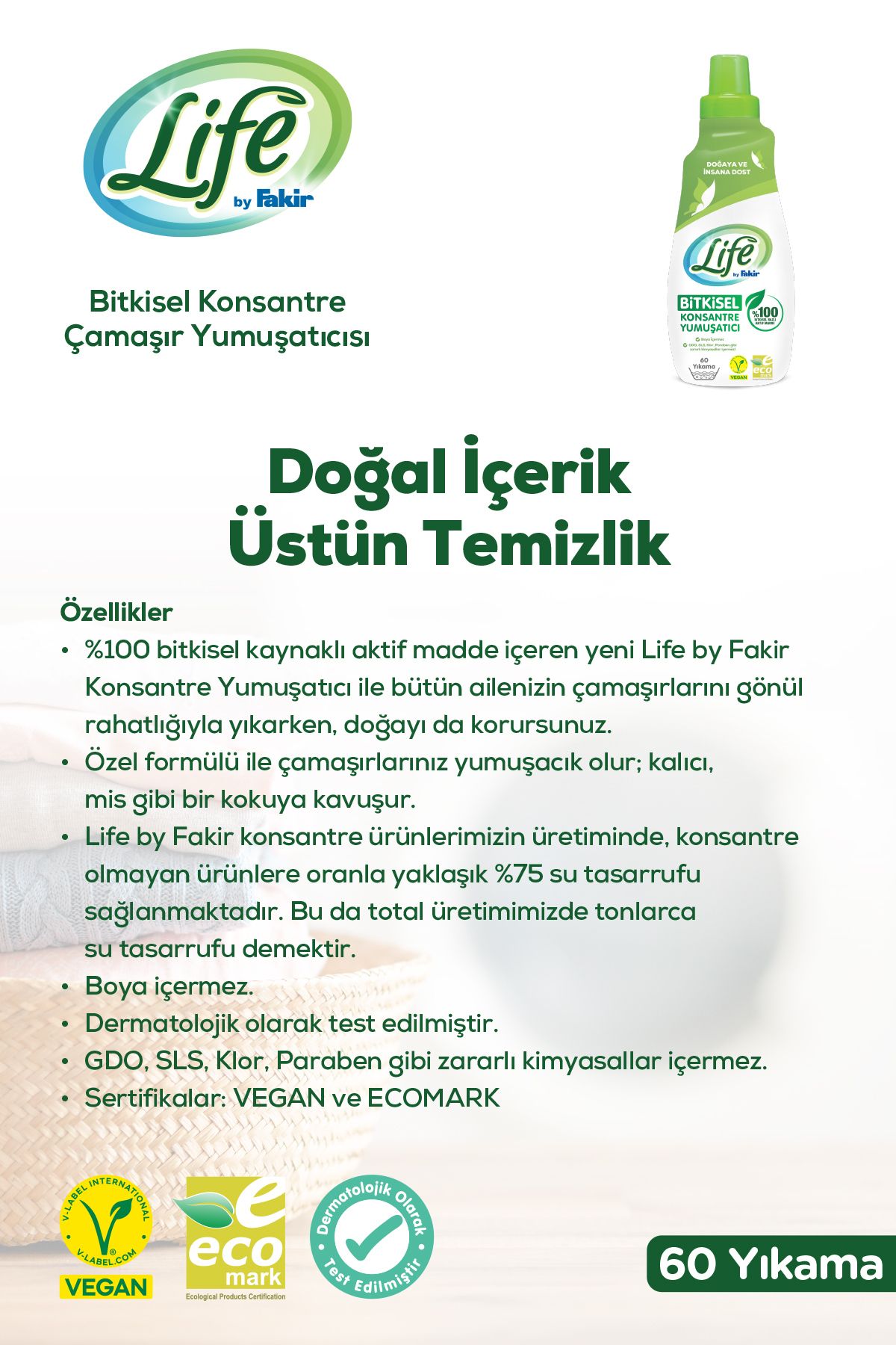 Bitkisel Bazlı Konsantre Çamaşır Yumuşatıcısı 1500 ml Bitkisel Bazlı Konsantre Çamaşır Yumuşatıcısı 1500 ml