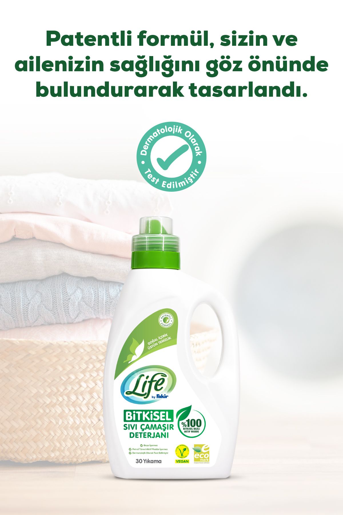 Bitkisel Bazlı Vegan Sıvı Çamaşır Deterjanı 1500 M Bitkisel Bazlı Vegan Sıvı Çamaşır Deterjanı 1500 M