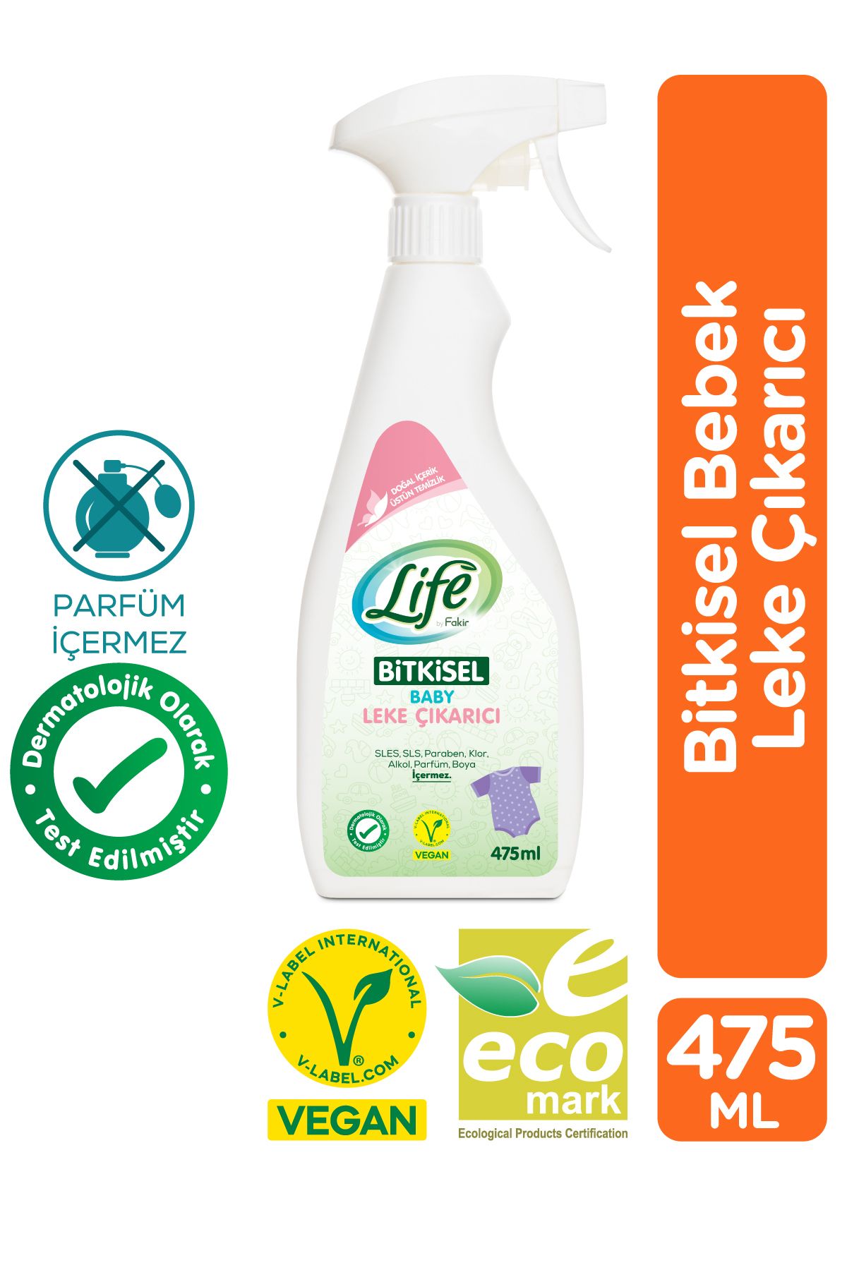 Life by Fakir Bitkisel Bebek Leke Çıkarıcı 475 ml – Vegan, Parfümsüz, Kalıntı Bırakmaz Life by Fakir Bitkisel Bebek Leke Çıkarıcı 475 ml – Vegan, Parfümsüz, Kalıntı Bırakmaz