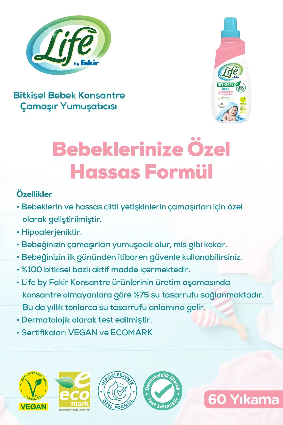 Bitkisel Konsantre Bebek Çamaşır Yumuşatıcısı 1500 ml Bitkisel Konsantre Bebek Çamaşır Yumuşatıcısı 1500 ml