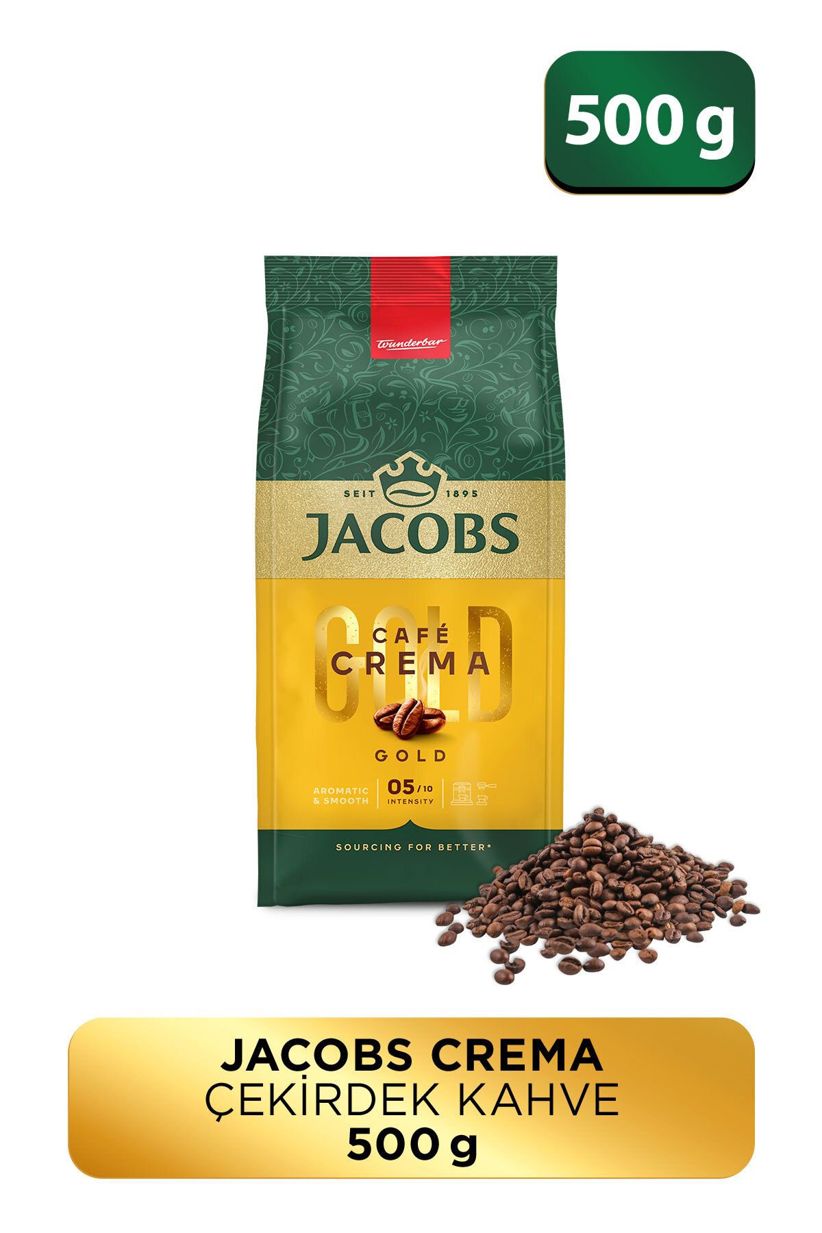 Jacobs Cafe Crema Çekirdek Kahve 500gr Jacobs Cafe Crema Çekirdek Kahve 500gr