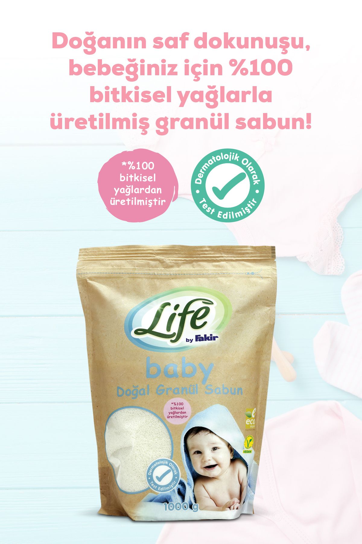 Doğal Bebek Granül Toz Sabun 1 Kg Doğal Bebek Granül Toz Sabun 1 Kg