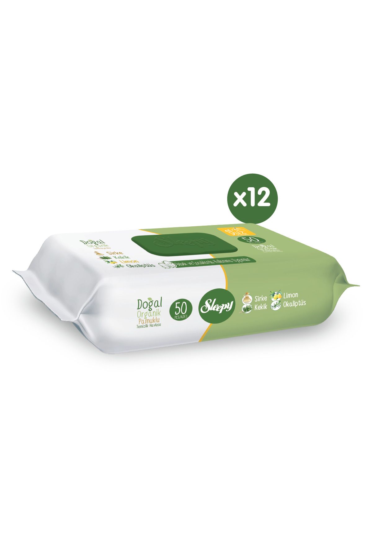 Sleepy Doğal Organik Pamuklu Temizlik Havlusu 12x50 Sleepy Doğal Organik Pamuklu Temizlik Havlusu 12x50