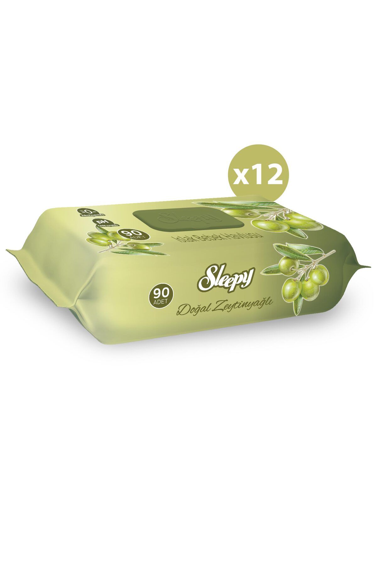 Sleepy Doğal Zeytinyağlı Ve Pamuklu Islak Bebek Havlusu 12x90 (1080 YAPRAK) Sleepy Doğal Zeytinyağlı Ve Pamuklu Islak Bebek Havlusu 12x90 (1080 YAPRAK)