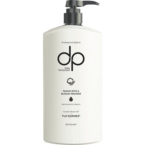 Dp Daily Perfection Pamuk Sütü & Buğday Proteini Tuzsuz Şampuan 800 ml Dp Daily Perfection Pamuk Sütü & Buğday Proteini Tuzsuz Şampuan 800 ml