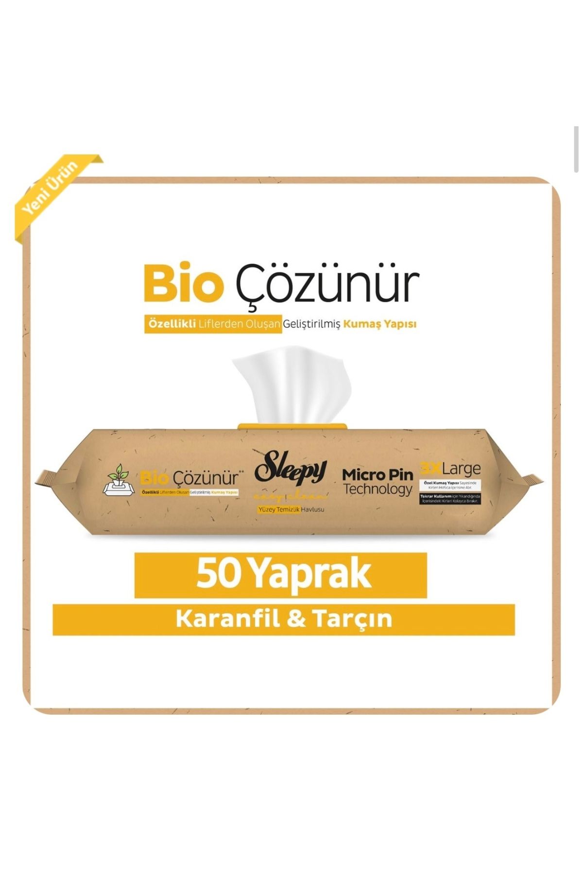Easy Clean Bio Çözünür Karanfil ve Tarçın Yüzey Temizlik Havlusu 50 Yaprak Easy Clean Bio Çözünür Karanfil ve Tarçın Yüzey Temizlik Havlusu 50 Yaprak