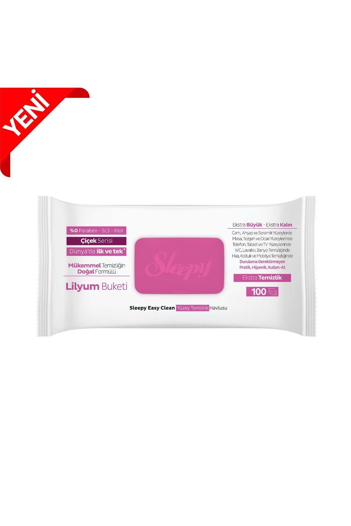Sleepy Easy Clean Lilyum Buketi Yüzey Temizlik Havlusu 100 Yaprak Sleepy Easy Clean Lilyum Buketi Yüzey Temizlik Havlusu 100 Yaprak