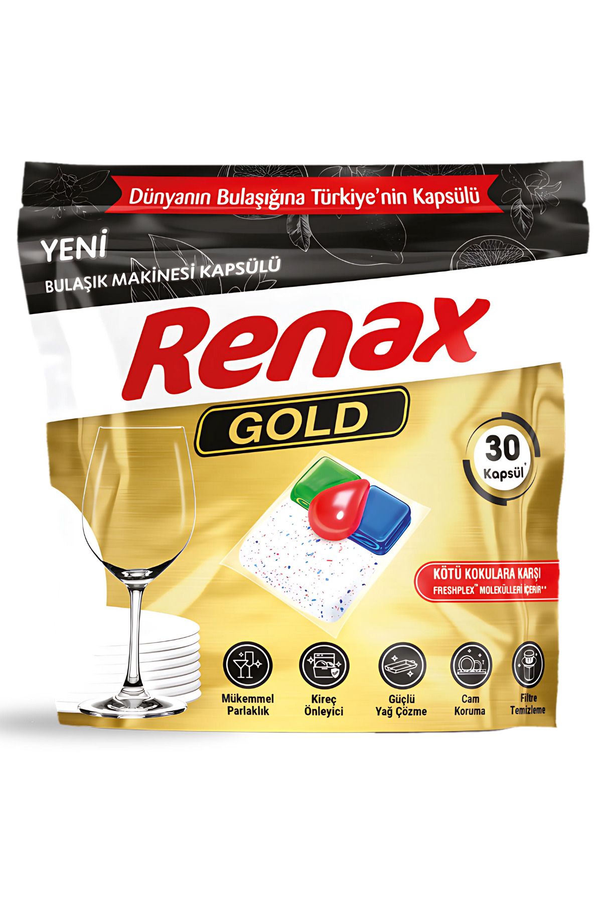 Renax Gold Bulaşık Makinesi Kapsülü Hepsi Bir Arada 30 Lu Renax Gold Bulaşık Makinesi Kapsülü Hepsi Bir Arada 30 Lu