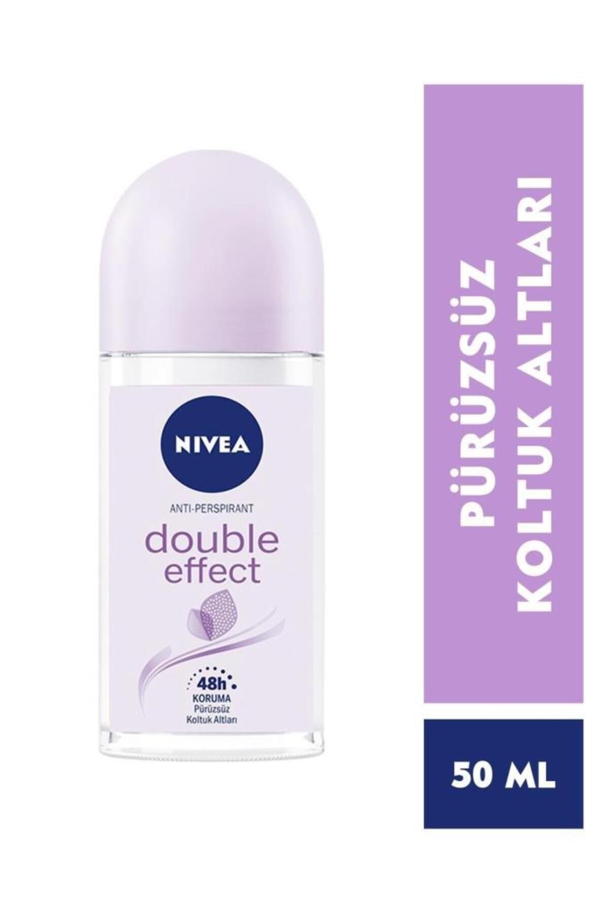 Nivea Kadın Roll-on Deodorant Double Effect 50ml, Ter Kokusuna Karşı 48 Saat Koruma, Pürüzsüz Koltuk Altı Nivea Kadın Roll-on Deodorant Double Effect 50ml, Ter Kokusuna Karşı 48 Saat Koruma, Pürüzsüz Koltuk Altı