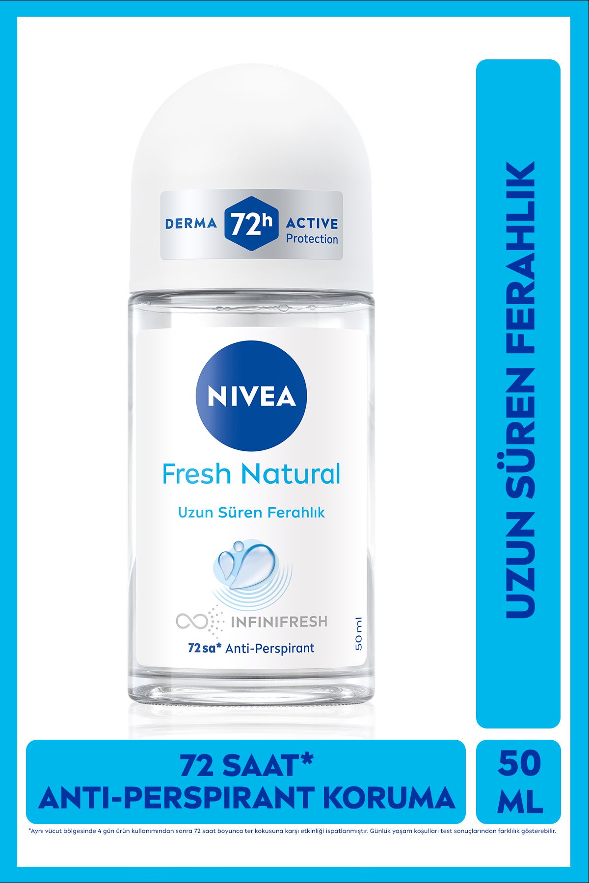 Nivea Kadın Roll-on Deodorant Fresh Natural 50ml, 72 Saat Anti-Perspirant Ter Koruması, Okyanus Özleri Nivea Kadın Roll-on Deodorant Fresh Natural 50ml, 72 Saat Anti-Perspirant Ter Koruması, Okyanus Özleri
