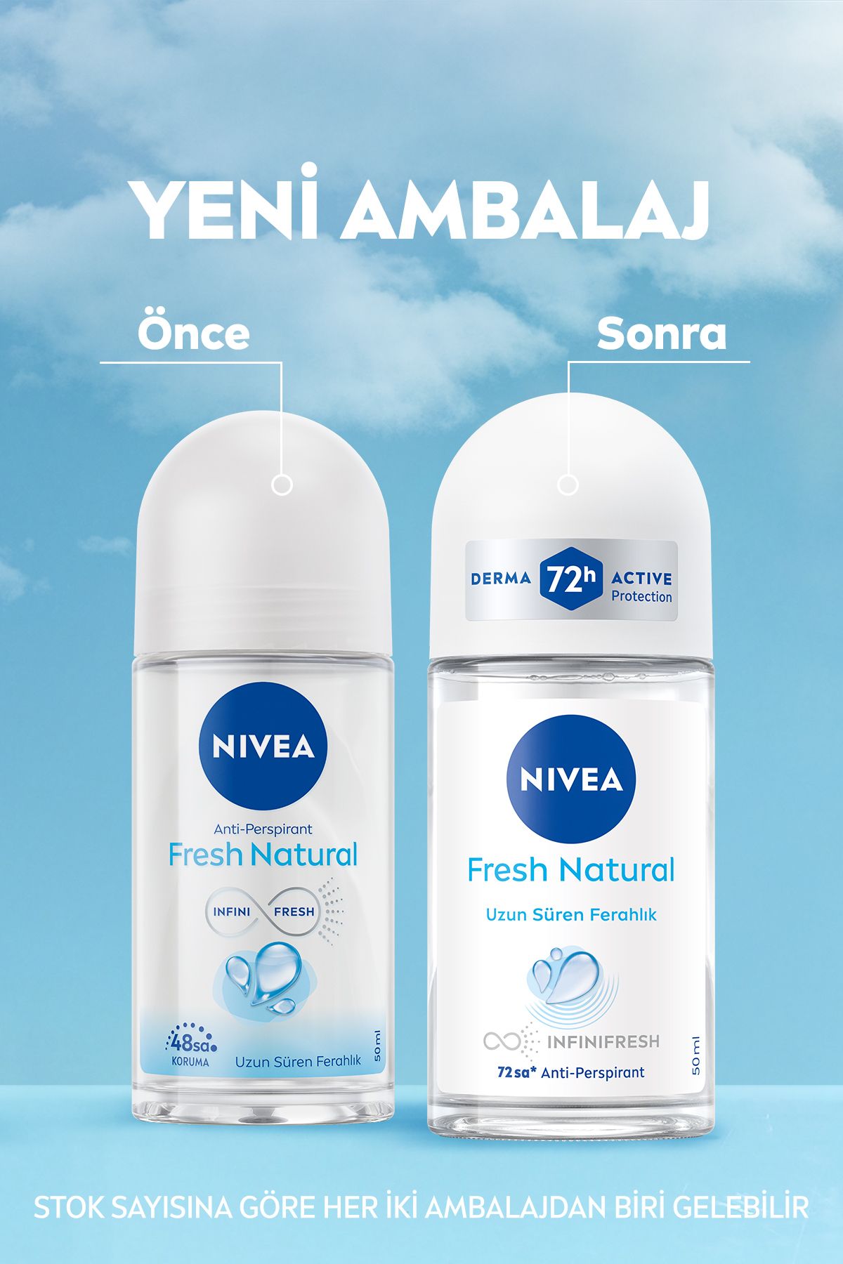 Nivea Kadın Roll-on Deodorant Fresh Natural 50ml, 72 Saat Anti-Perspirant Ter Koruması, Okyanus Özleri Nivea Kadın Roll-on Deodorant Fresh Natural 50ml, 72 Saat Anti-Perspirant Ter Koruması, Okyanus Özleri
