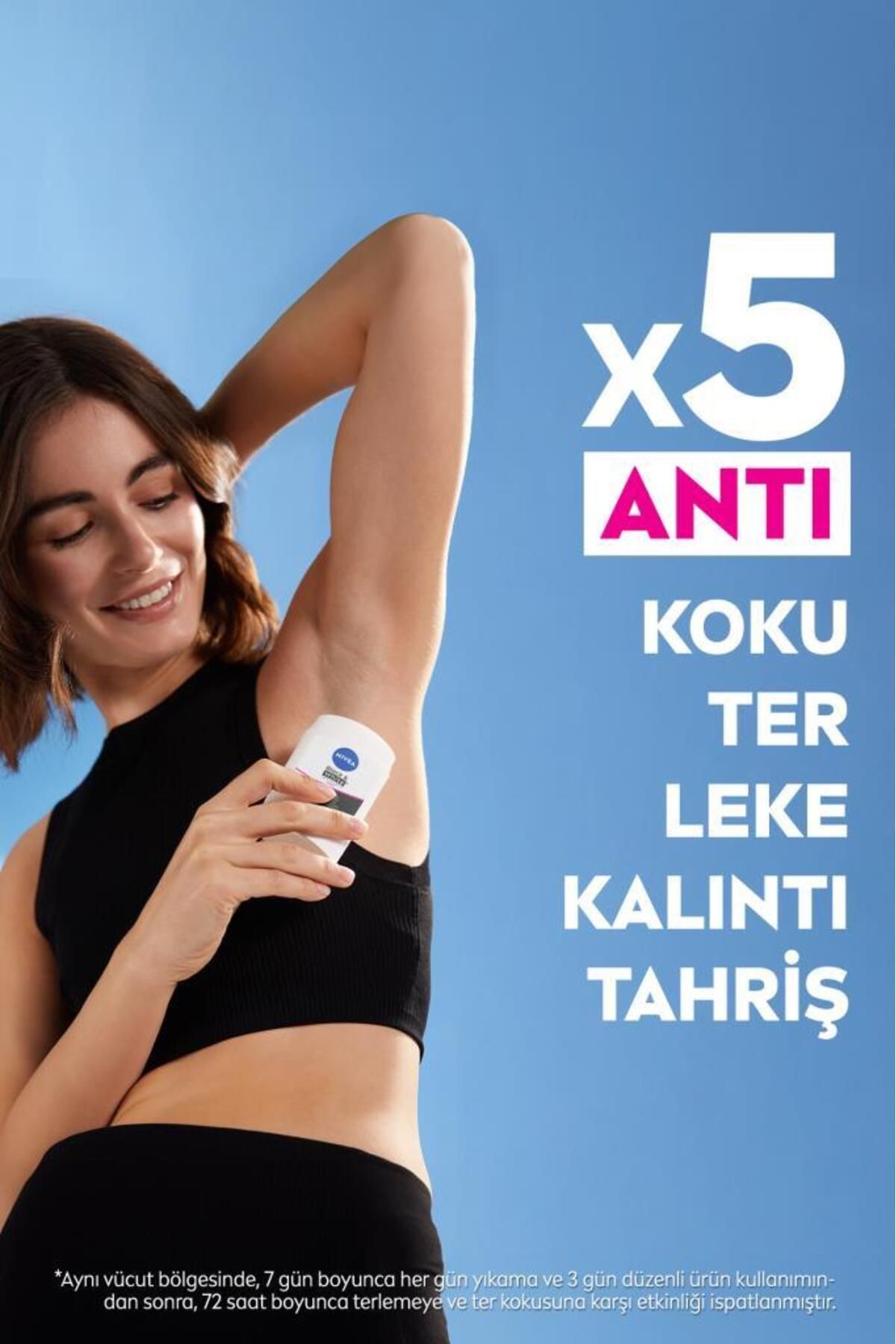 Nivea Kadın Stick Deodorant Black&white Invisible Clear 50ml, 72 Saat Anti-perspirant Ter Koruması Nivea Kadın Stick Deodorant Black&white Invisible Clear 50ml, 72 Saat Anti-perspirant Ter Koruması
