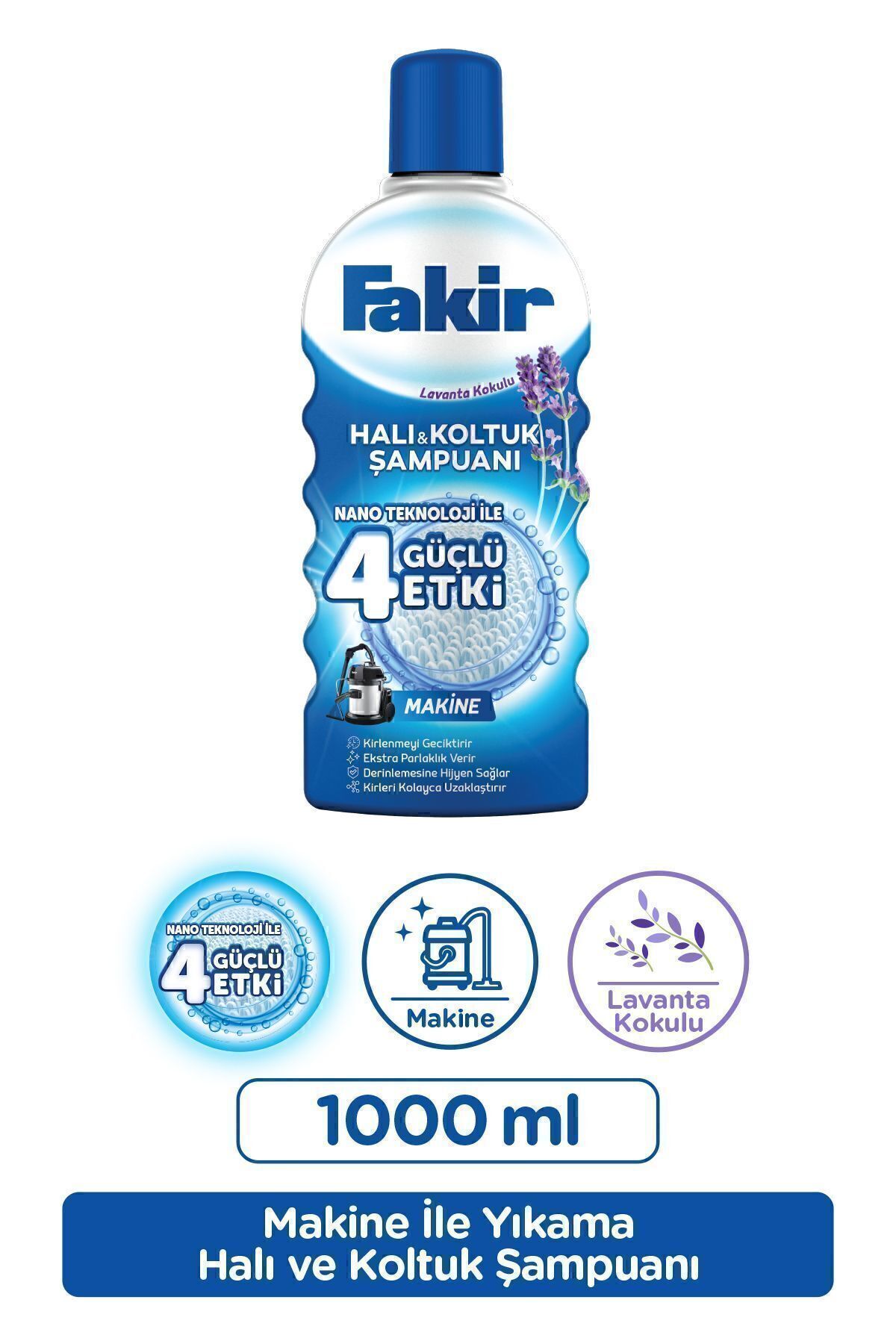 Fakir Makine Lavanta Nano Teknolojili Halı Ve Koltuk Şampuanı 1000 ml Fakir Makine Lavanta Nano Teknolojili Halı Ve Koltuk Şampuanı 1000 ml