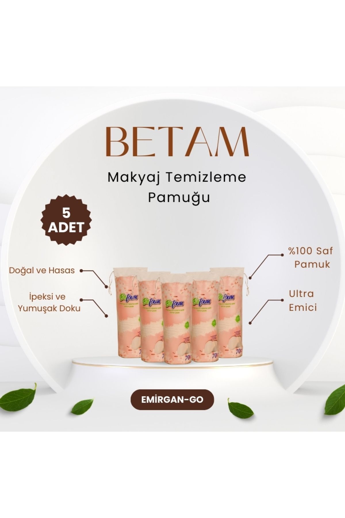 Makyaj Temizleme Pamuğu 70`li - 5`li Avantajlı Paket Makyaj Temizleme Pamuğu 70`li - 5`li Avantajlı Paket