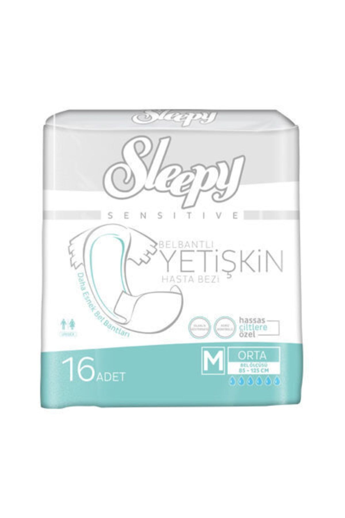 Sleepy Medium Orta Boy Yetişkin Bezi 16 Lı Adet Sleepy Medium Orta Boy Yetişkin Bezi 16 Lı Adet