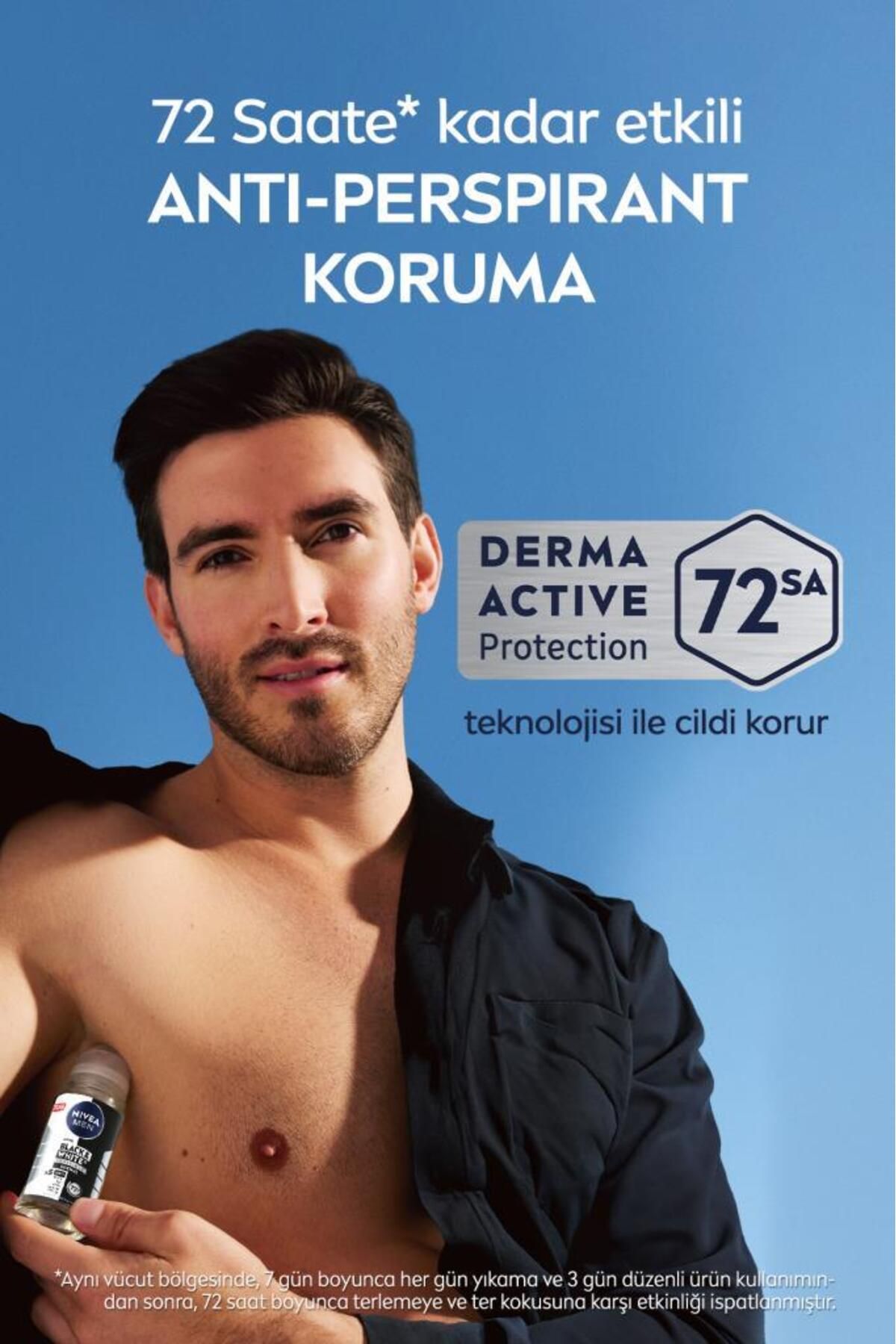 Nivea Men Erkek Roll On Deodorant Black&white Invisible Original 50ml, 72 Saat Anti-perspirant Koruma Nivea Men Erkek Roll On Deodorant Black&white Invisible Original 50ml, 72 Saat Anti-perspirant Koruma