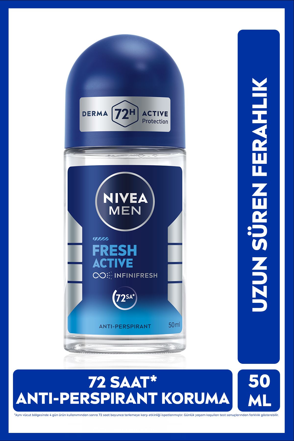 Nivea MEN Erkek Roll-on Deodorant Fresh Active 50ml, Terlemeye Karşı 72 Saat Anti-perspirant, Ferah His Nivea MEN Erkek Roll-on Deodorant Fresh Active 50ml, Terlemeye Karşı 72 Saat Anti-perspirant, Ferah His