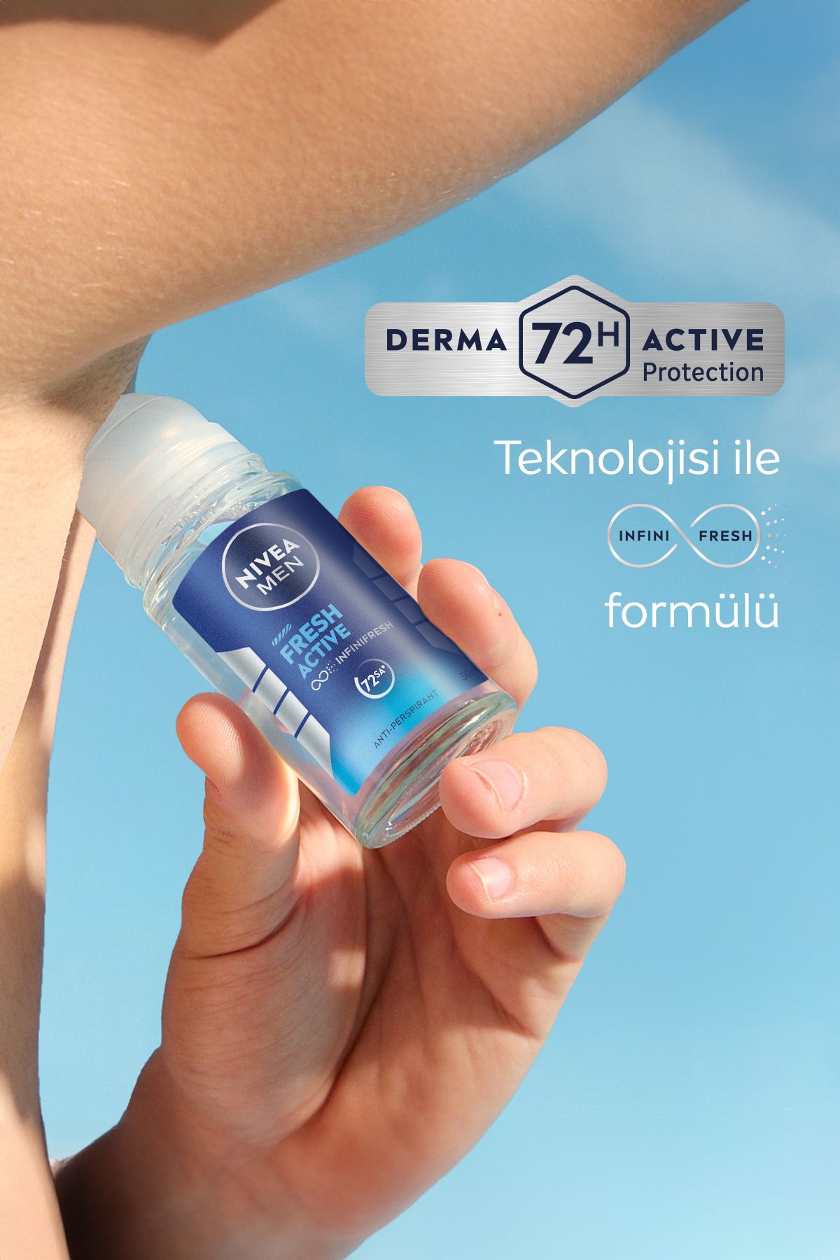 Nivea MEN Erkek Roll-on Deodorant Fresh Active 50ml, Terlemeye Karşı 72 Saat Anti-perspirant, Ferah His Nivea MEN Erkek Roll-on Deodorant Fresh Active 50ml, Terlemeye Karşı 72 Saat Anti-perspirant, Ferah His