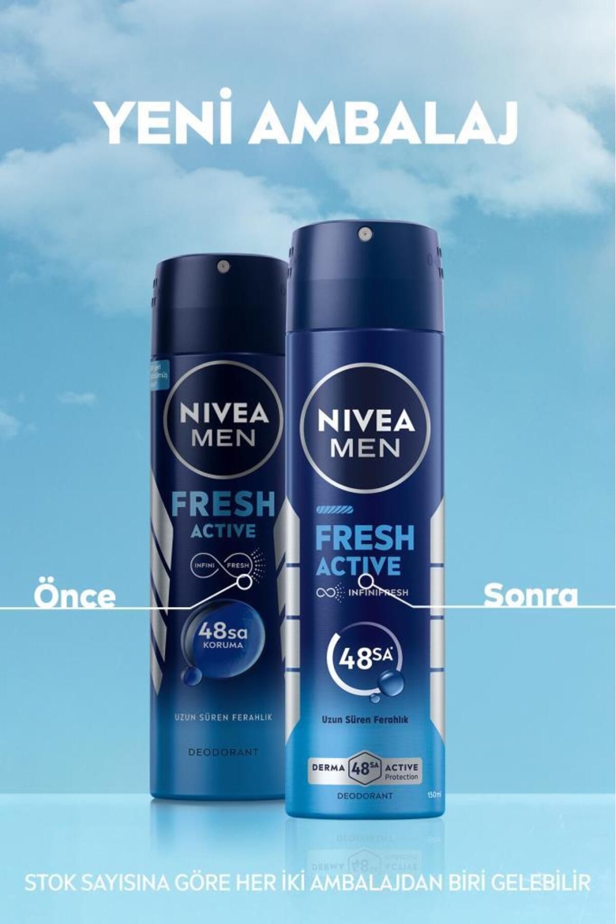 Nivea MEN Erkek Sprey Deodorant Fresh Active 150ml, Ter Kokusuna Karşı 48 Saat Koruma, Uzun Süre Ferahlık Nivea MEN Erkek Sprey Deodorant Fresh Active 150ml, Ter Kokusuna Karşı 48 Saat Koruma, Uzun Süre Ferahlık