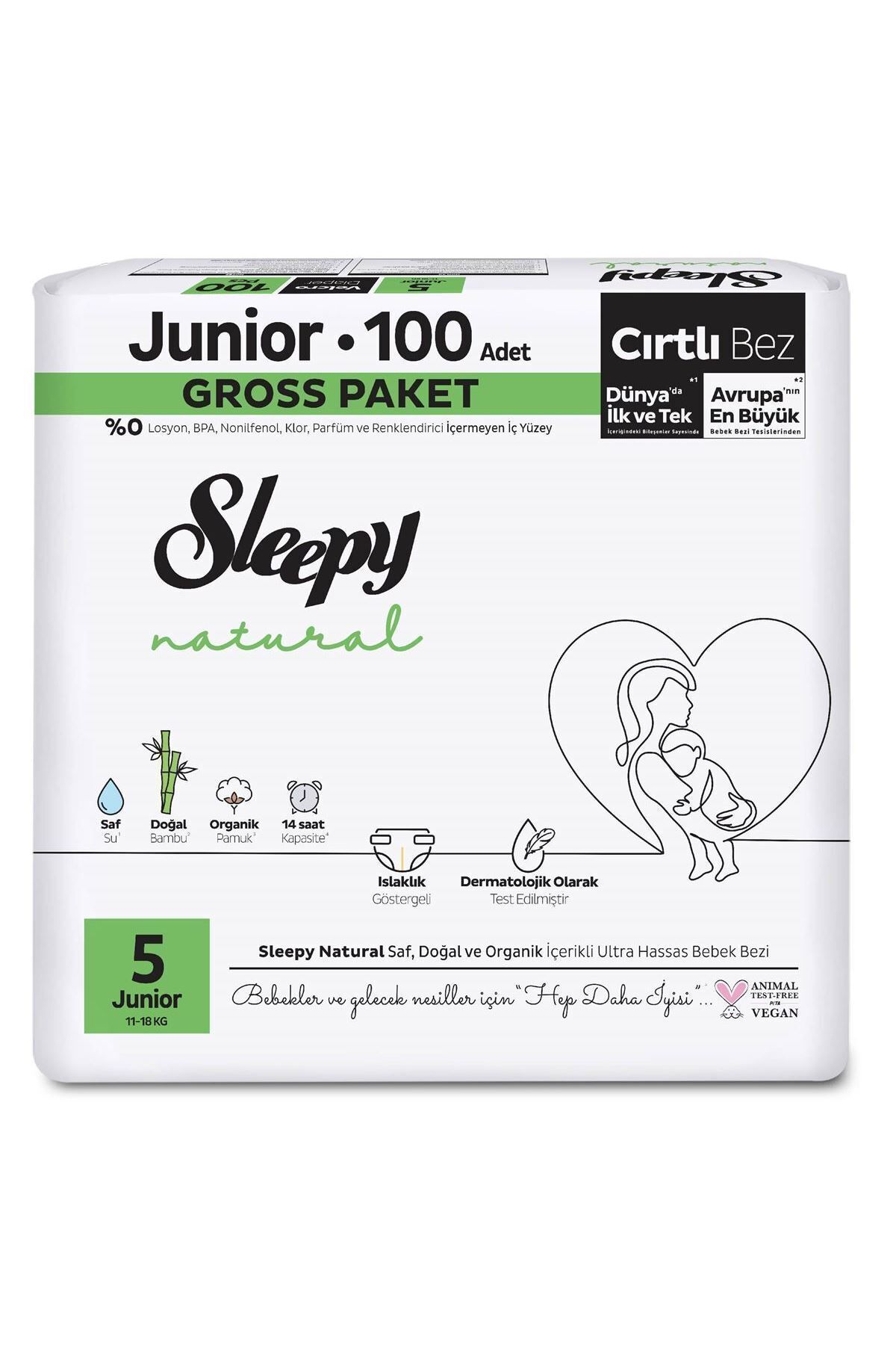 Sleepy Natural Gross Paket Bebek Bezi 5 Numara Junior 100 Adet Sleepy Natural Gross Paket Bebek Bezi 5 Numara Junior 100 Adet