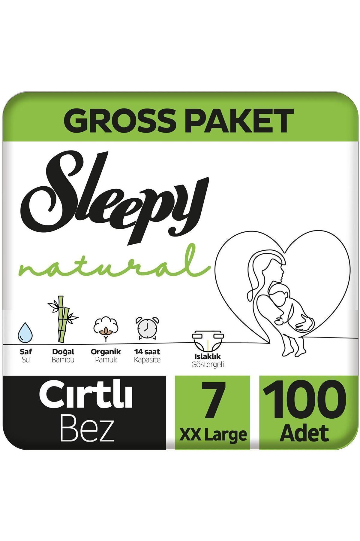 Sleepy Natural Gross Paket Bebek Bezi 7 Numara Xxlarge 100 Adet Sleepy Natural Gross Paket Bebek Bezi 7 Numara Xxlarge 100 Adet