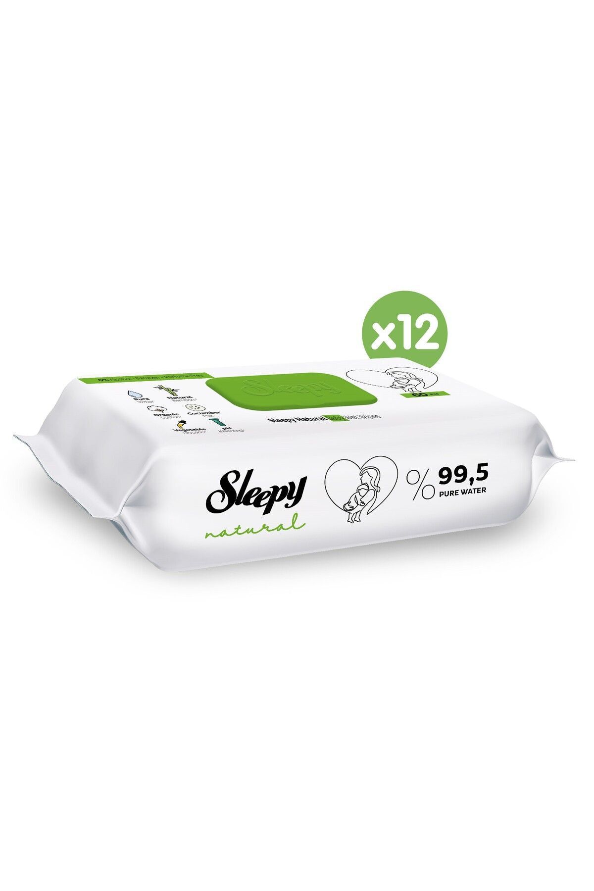 Sleepy Natural Islak Bebek Havlusu 12x60 (720 Yaprak) Sleepy Natural Islak Bebek Havlusu 12x60 (720 Yaprak)