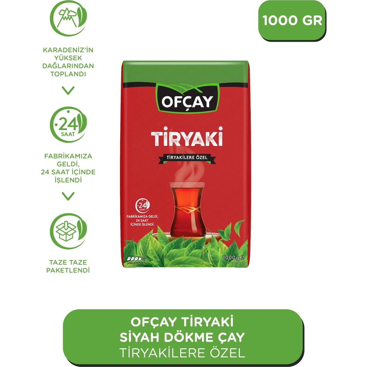 Ofçay Tiryakisine Dökme Siyah Çay, 1000 Gr, 1 Adet Ofçay Tiryakisine Dökme Siyah Çay, 1000 Gr, 1 Adet