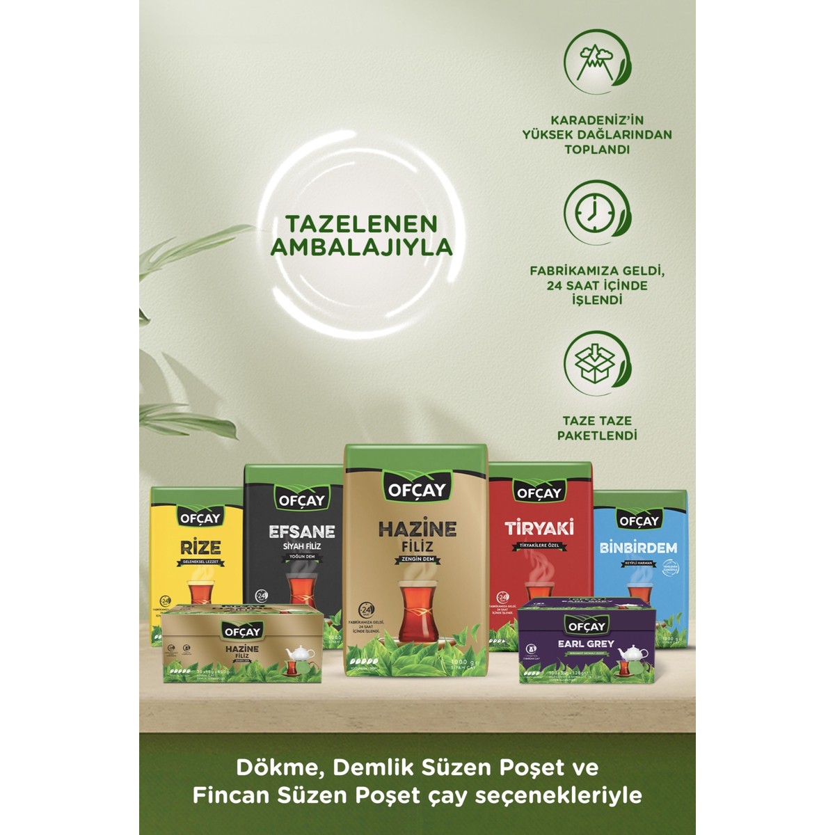 Ofçay Tiryakisine Dökme Siyah Çay, 1000 Gr, 1 Adet Ofçay Tiryakisine Dökme Siyah Çay, 1000 Gr, 1 Adet
