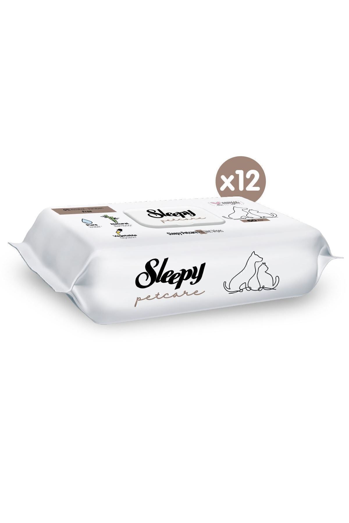 Sleepy Petcare Evcil Hayvan Islak Havlusu 12x60 Yaprak Sleepy Petcare Evcil Hayvan Islak Havlusu 12x60 Yaprak