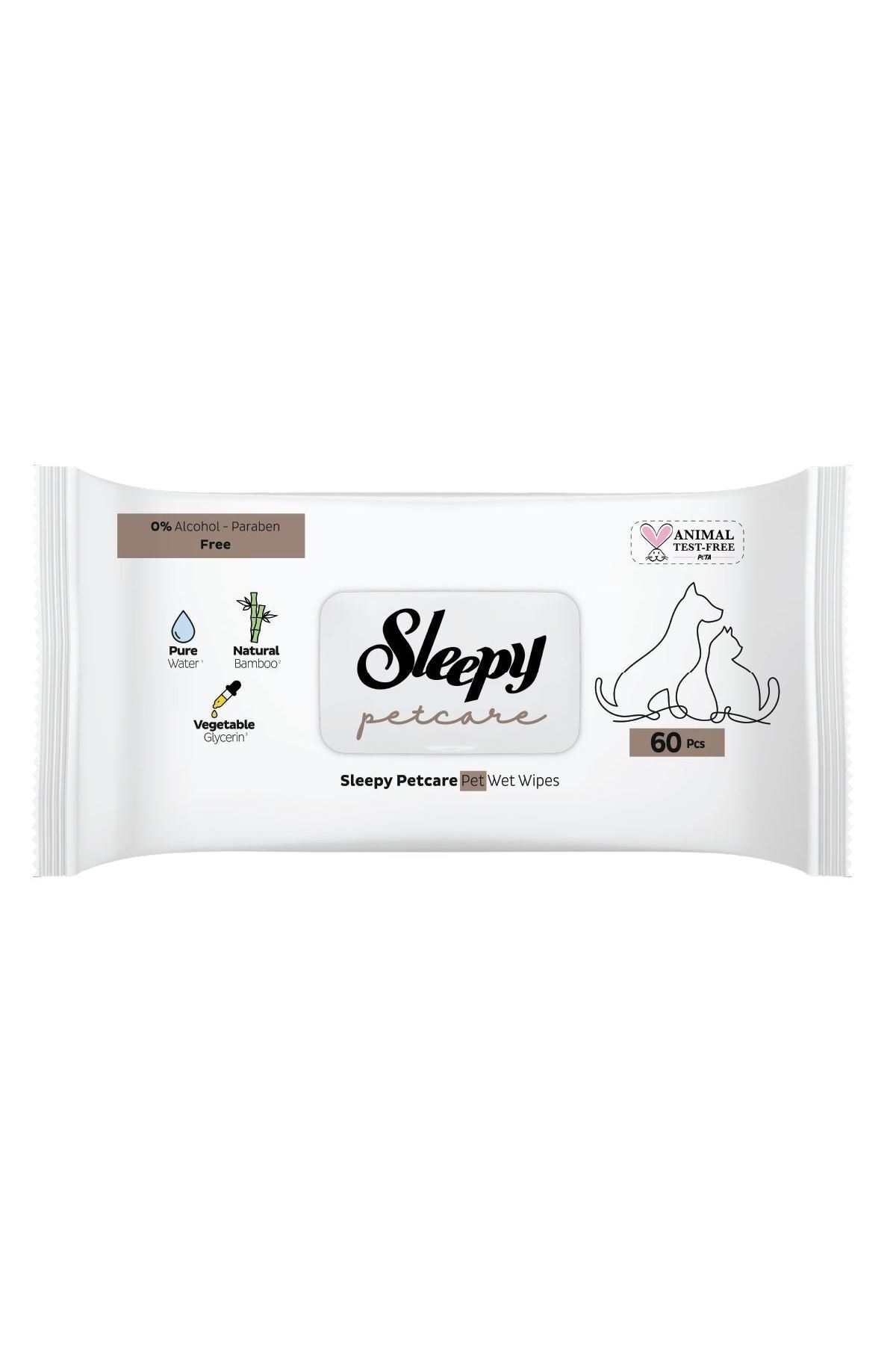 Sleepy Petcare Evcil Hayvan Islak Havlusu 60 Yaprak Sleepy Petcare Evcil Hayvan Islak Havlusu 60 Yaprak