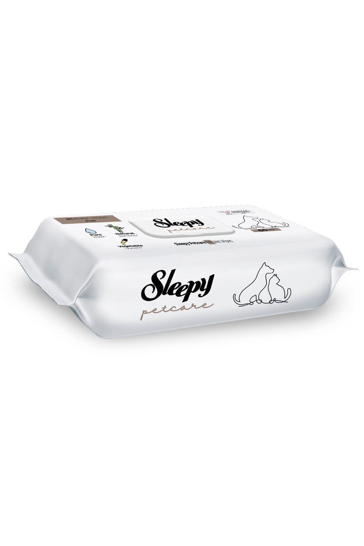 Sleepy Petcare Evcil Hayvan Islak Havlusu 60 Yaprak Sleepy Petcare Evcil Hayvan Islak Havlusu 60 Yaprak