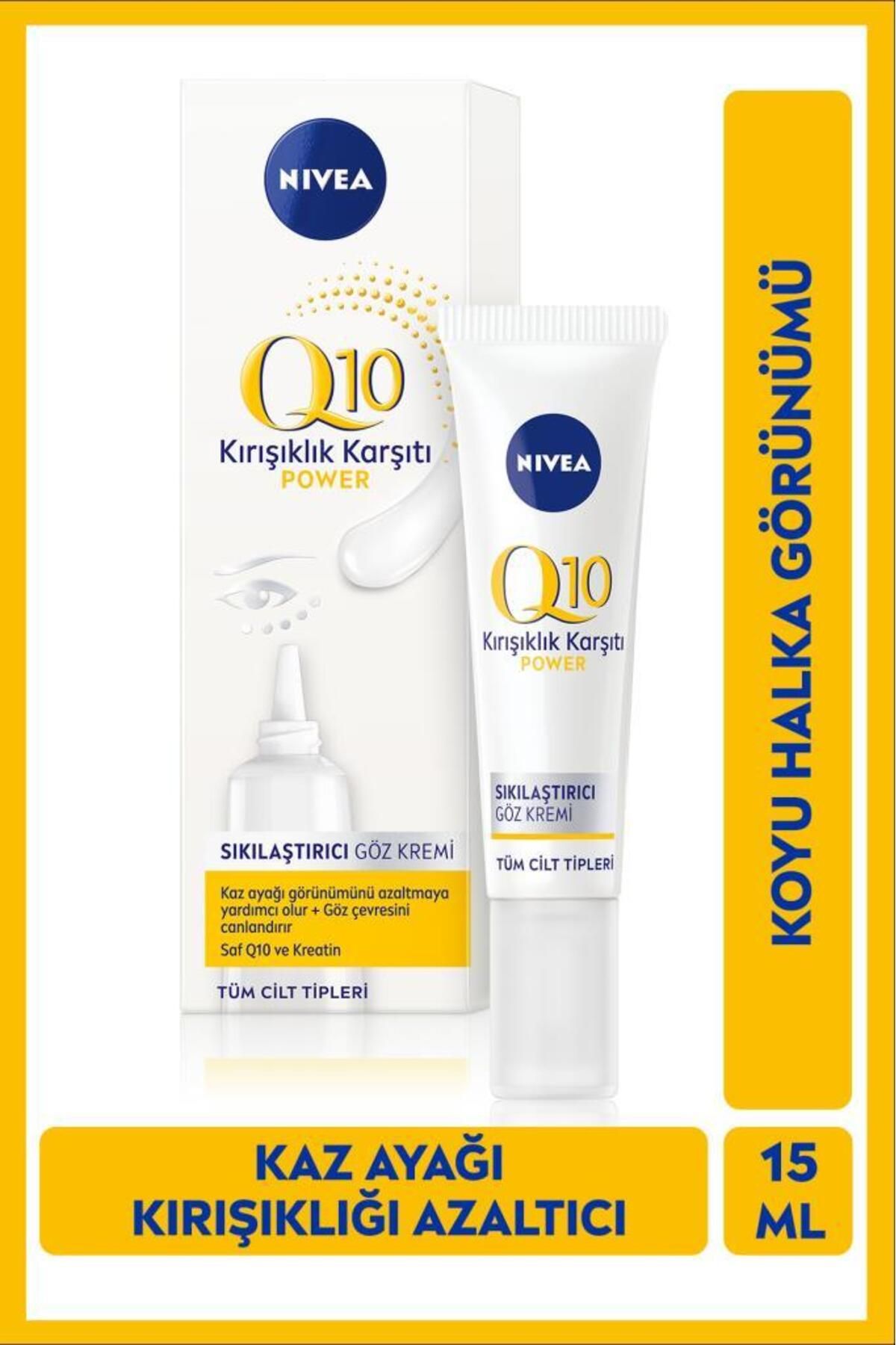 Nivea Q10 Kırışıklık Karşıtı Göz Bakım Kremi 15ml, Şişkinlik Ve Koyu Halka Görünümü, Koenzim, Kreatin Nivea Q10 Kırışıklık Karşıtı Göz Bakım Kremi 15ml, Şişkinlik Ve Koyu Halka Görünümü, Koenzim, Kreatin