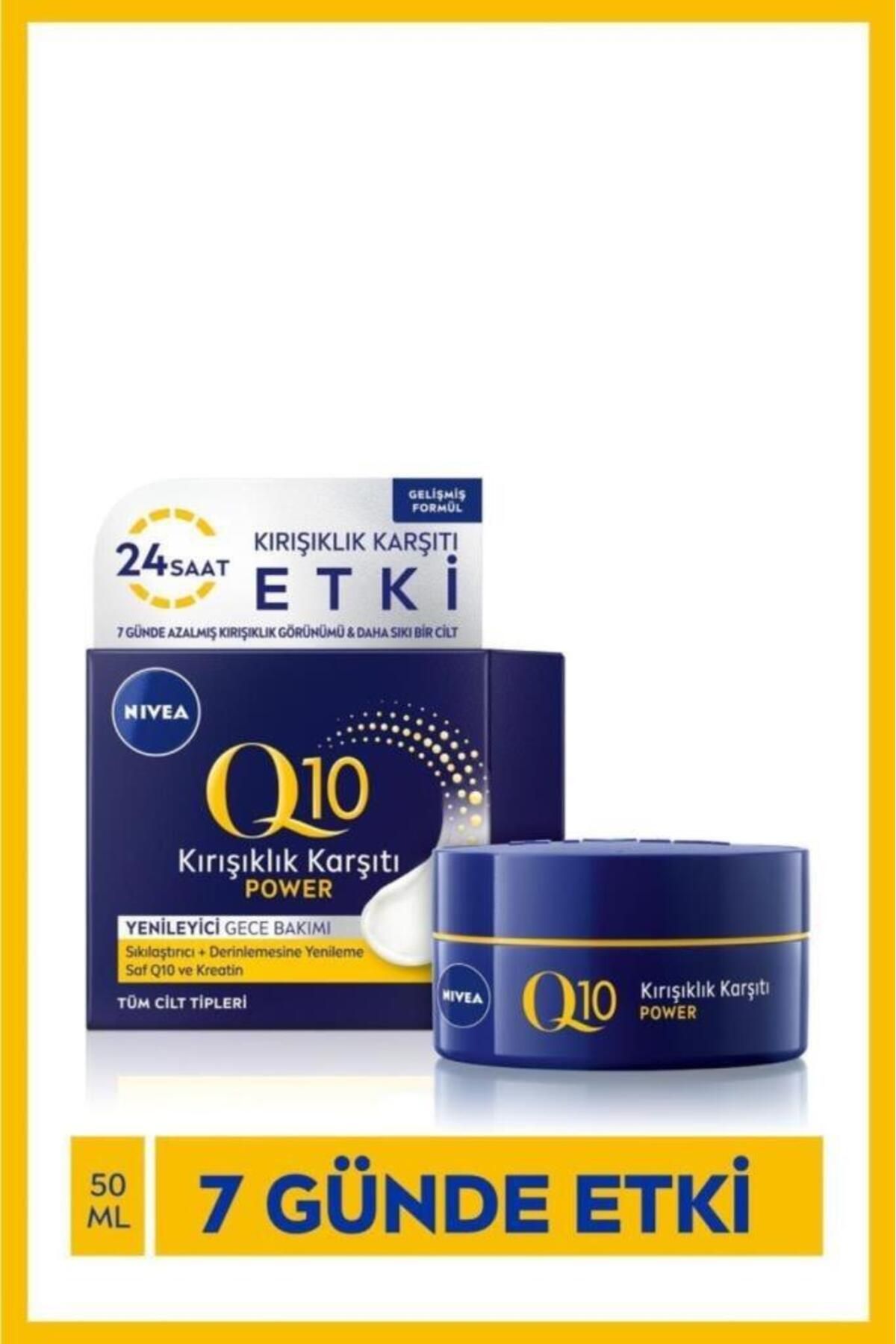 Q10 Power Kırışıklık Karşıtı Yenileyici Gece Cilt Bakım Kremi 50ml, Nemlendirici, Hyaluronik Asit Q10 Power Kırışıklık Karşıtı Yenileyici Gece Cilt Bakım Kremi 50ml, Nemlendirici, Hyaluronik Asit