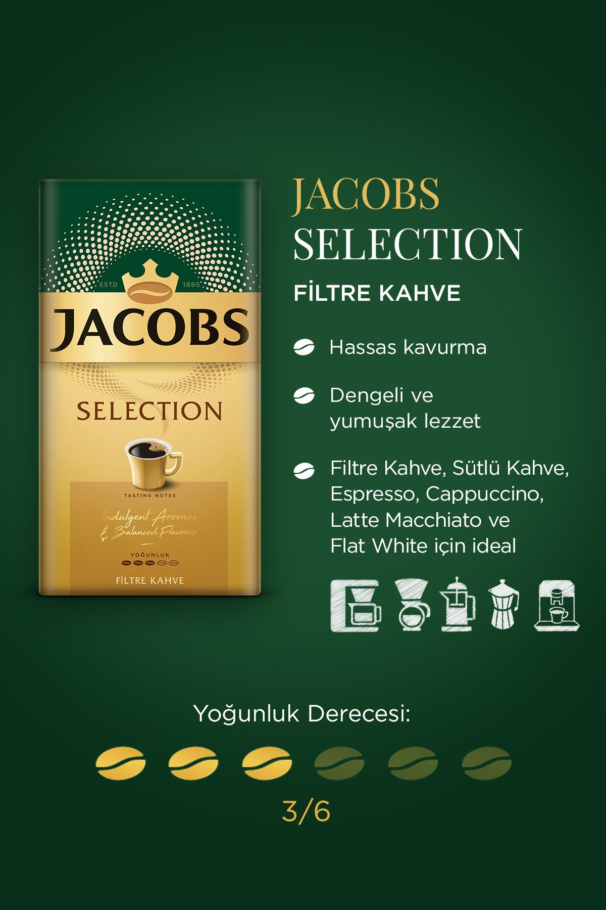 jacobs Selection Filtre Kahve 250 gr 4 Al 3 Öde jacobs Selection Filtre Kahve 250 gr 4 Al 3 Öde