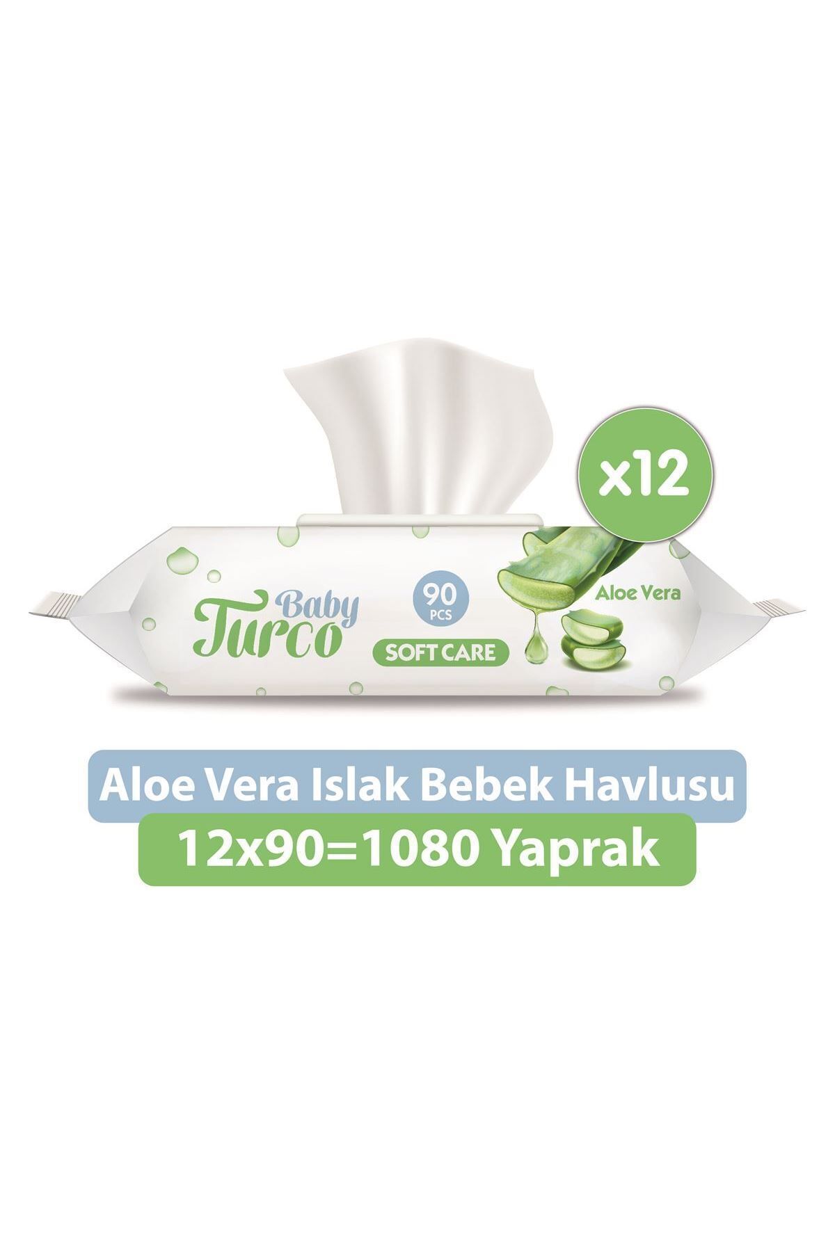 Baby Turco Softcare Aloe Vera Islak Bebek Havlusu 12x90 Yaprak Baby Turco Softcare Aloe Vera Islak Bebek Havlusu 12x90 Yaprak