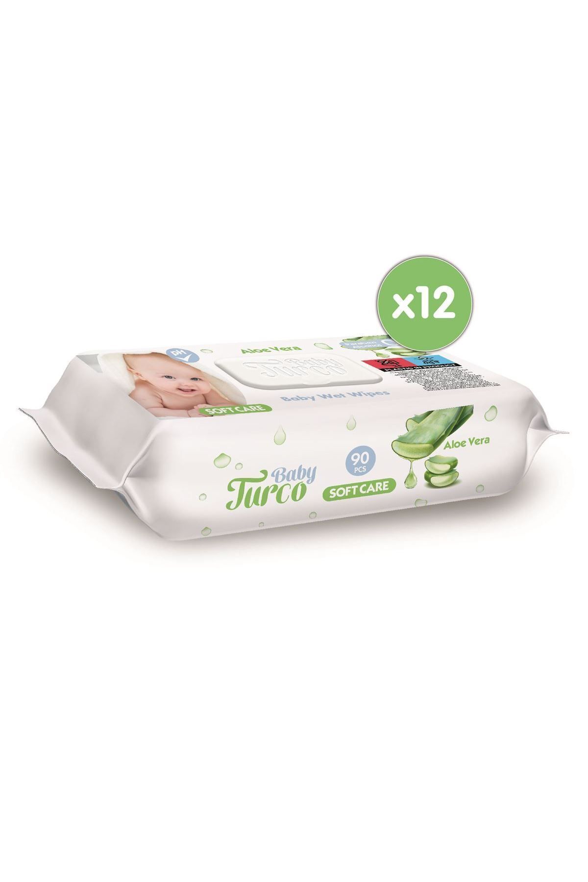 Baby Turco Softcare Aloe Vera Islak Bebek Havlusu 12x90 Yaprak Baby Turco Softcare Aloe Vera Islak Bebek Havlusu 12x90 Yaprak