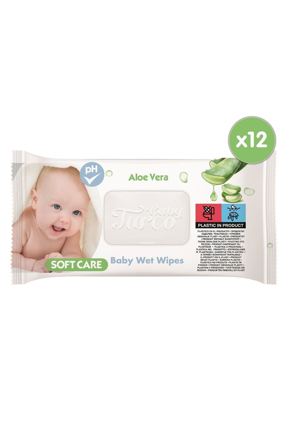 Baby Turco Softcare Aloe Vera Islak Bebek Havlusu 12x90 Yaprak Baby Turco Softcare Aloe Vera Islak Bebek Havlusu 12x90 Yaprak