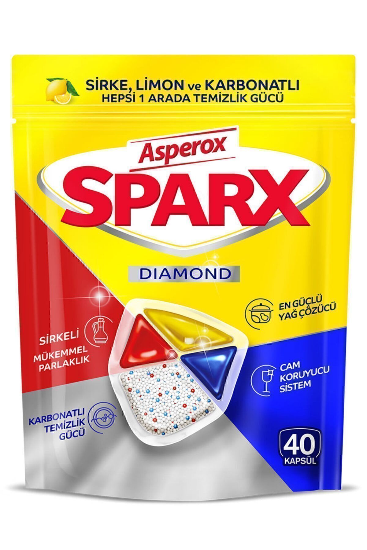 Sparx Diamond Bulaşık Kapsülü 40`lı Sparx Diamond Bulaşık Kapsülü 40`lı