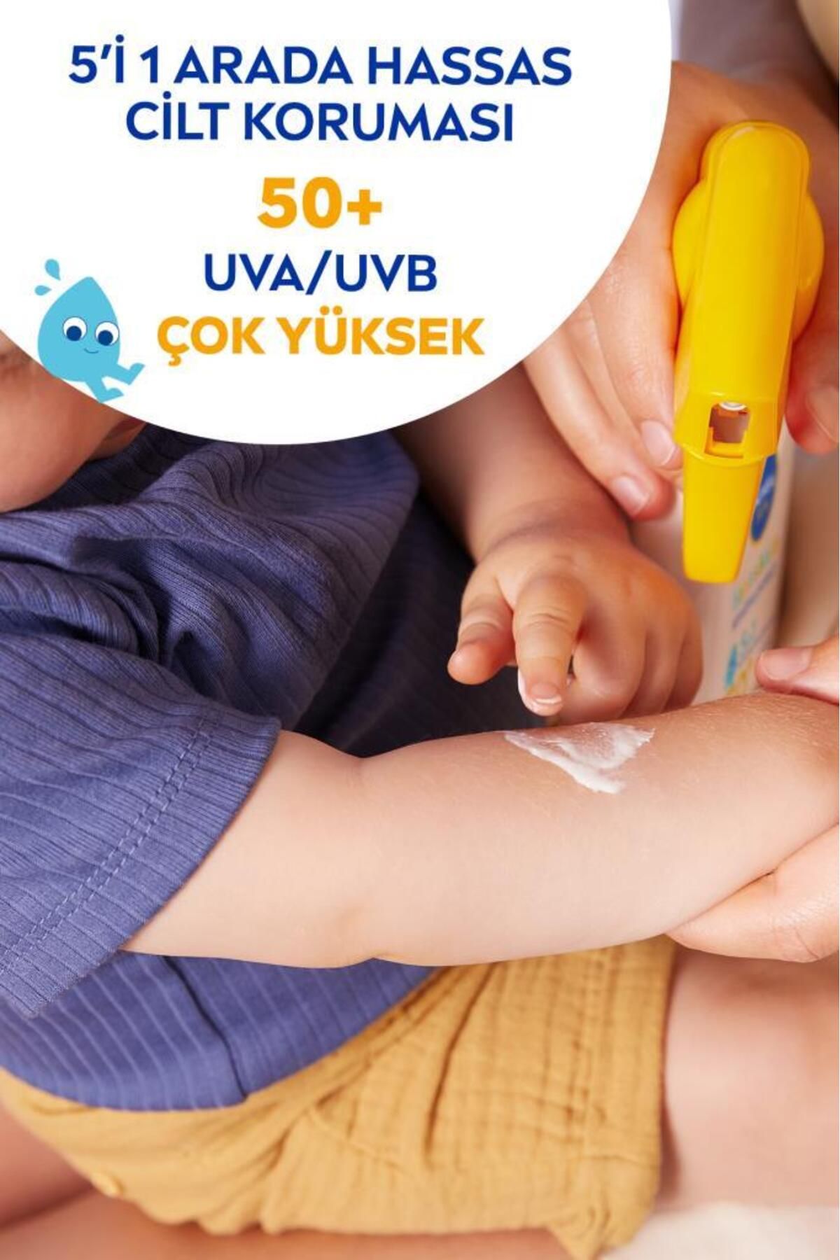 SUN SPF50 Bebek ve Çocuklar İçin Güneş Koruyucu Sprey 270ml, Hassas Cilt Koruma, Suya Dayanıklı SUN SPF50 Bebek ve Çocuklar İçin Güneş Koruyucu Sprey 270ml, Hassas Cilt Koruma, Suya Dayanıklı