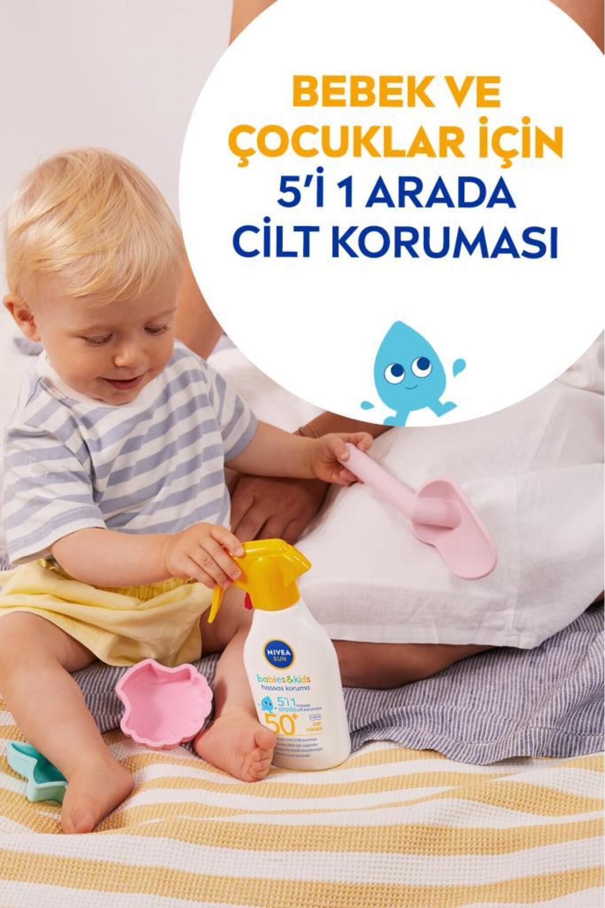 SUN SPF50 Bebek ve Çocuklar İçin Güneş Koruyucu Sprey 270ml, Hassas Cilt Koruma, Suya Dayanıklı SUN SPF50 Bebek ve Çocuklar İçin Güneş Koruyucu Sprey 270ml, Hassas Cilt Koruma, Suya Dayanıklı