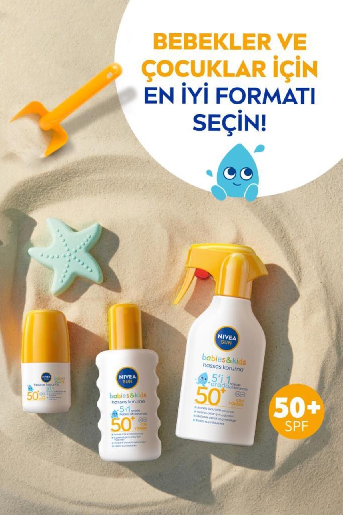 SUN SPF50 Bebek ve Çocuklar İçin Güneş Koruyucu Sprey 270ml, Hassas Cilt Koruma, Suya Dayanıklı SUN SPF50 Bebek ve Çocuklar İçin Güneş Koruyucu Sprey 270ml, Hassas Cilt Koruma, Suya Dayanıklı
