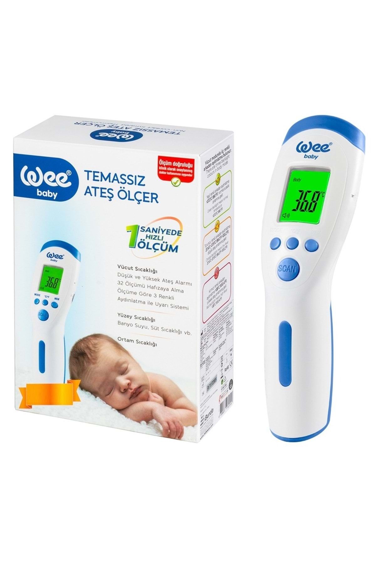 Wee Baby Temassız Uzaktan Ateş Ölçer Ce Belgeli Wee Baby Temassız Uzaktan Ateş Ölçer Ce Belgeli