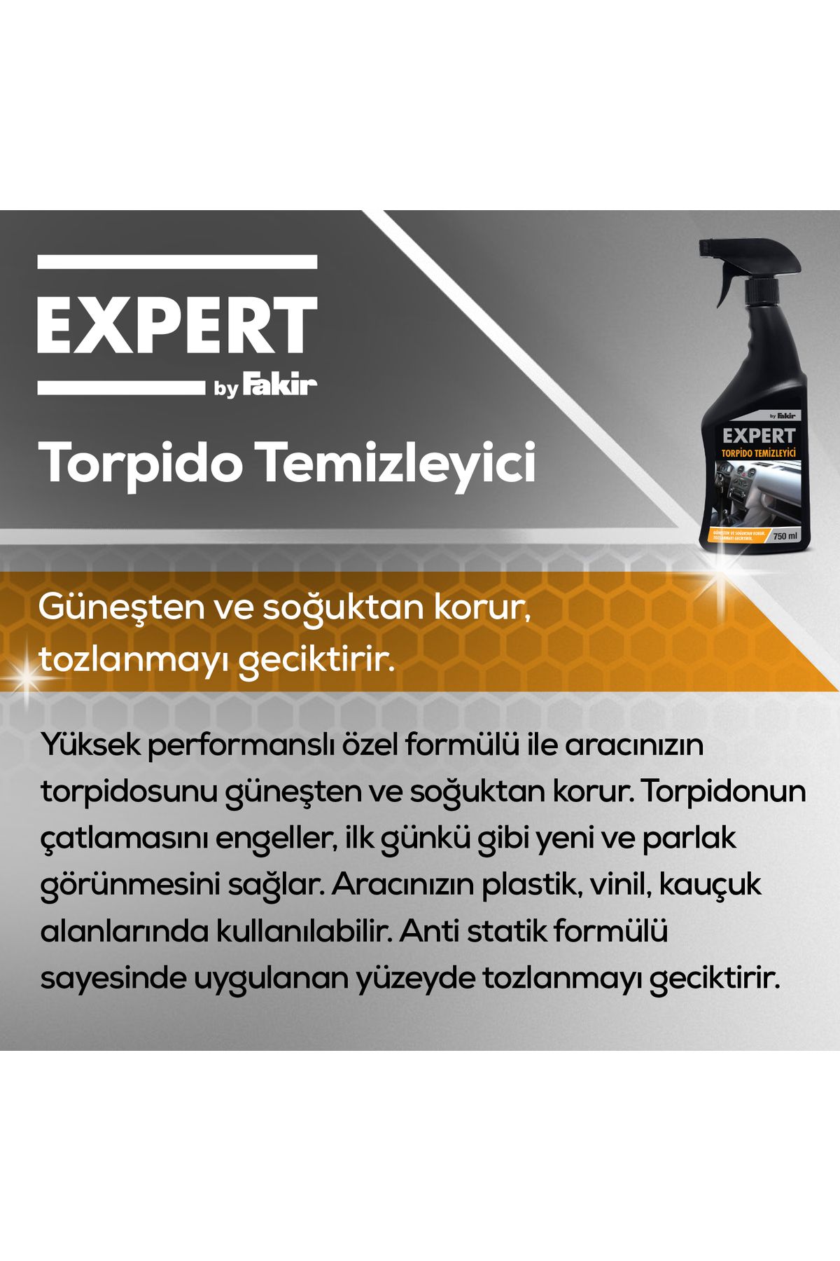 Torpido & Panel Temizleyici Sprey 750 ml – Derin Temizlik + Parlak ve Doğal Görünüm Torpido & Panel Temizleyici Sprey 750 ml – Derin Temizlik + Parlak ve Doğal Görünüm