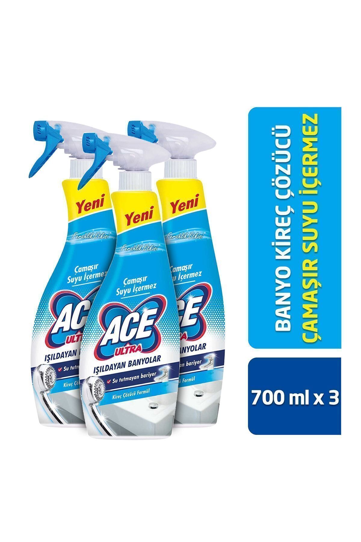 Ace Ultra Köpük Çamaşır Susuz Banyo 700mlx3 Ace Ultra Köpük Çamaşır Susuz Banyo 700mlx3