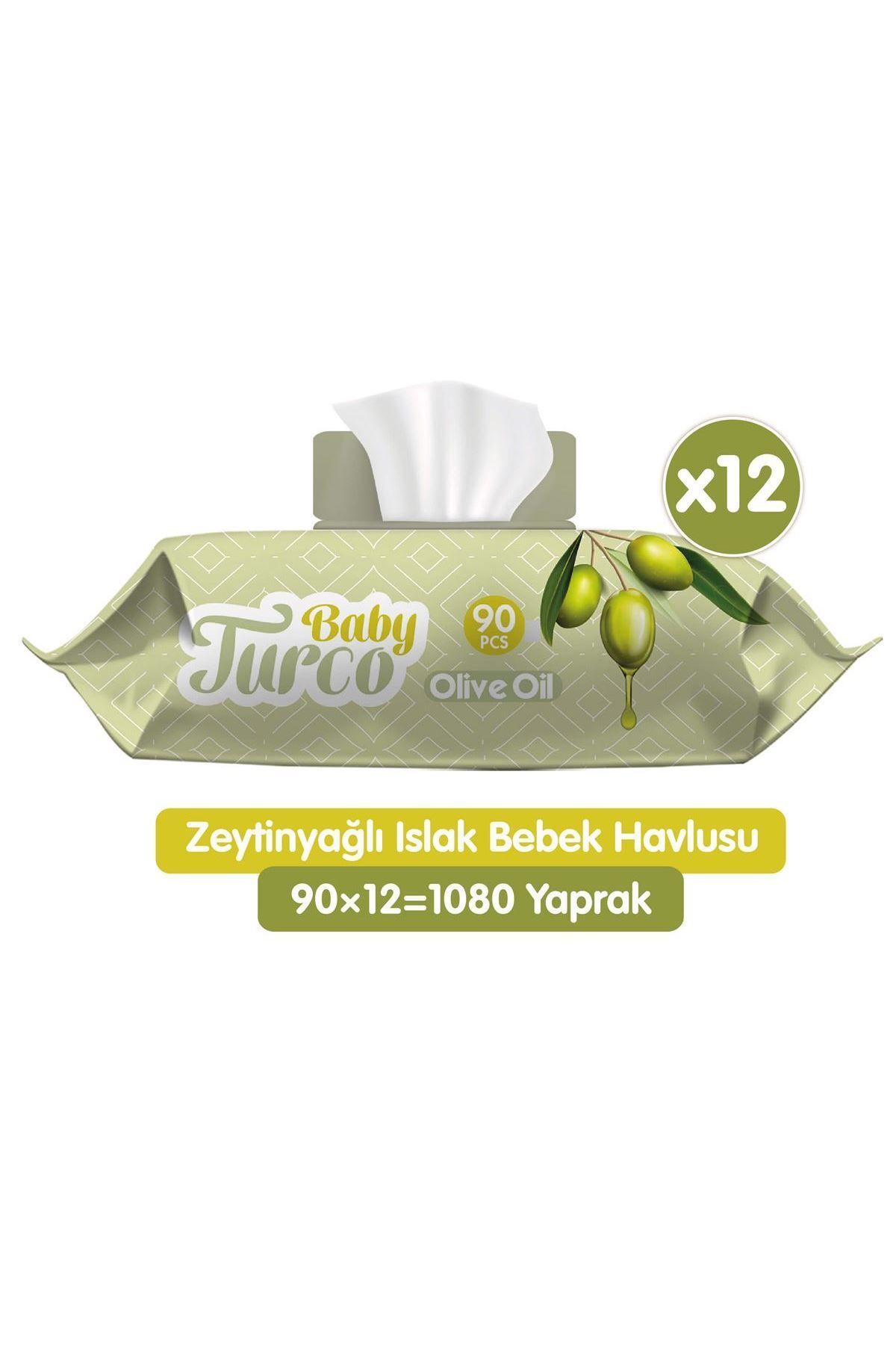 Baby Turco Zeytinyağlı Islak Bebek Havlusu 12x90 Adet Baby Turco Zeytinyağlı Islak Bebek Havlusu 12x90 Adet